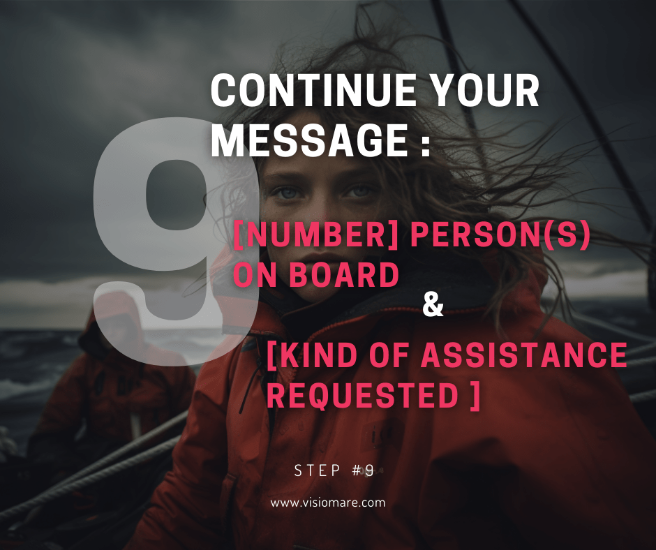 How to make a mayday call- Step 9- say how many persons on board